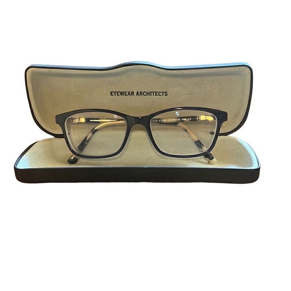 Prodesign Denmark‎ EUC Blue Tortoiseshell EyeGlasses w/ Case